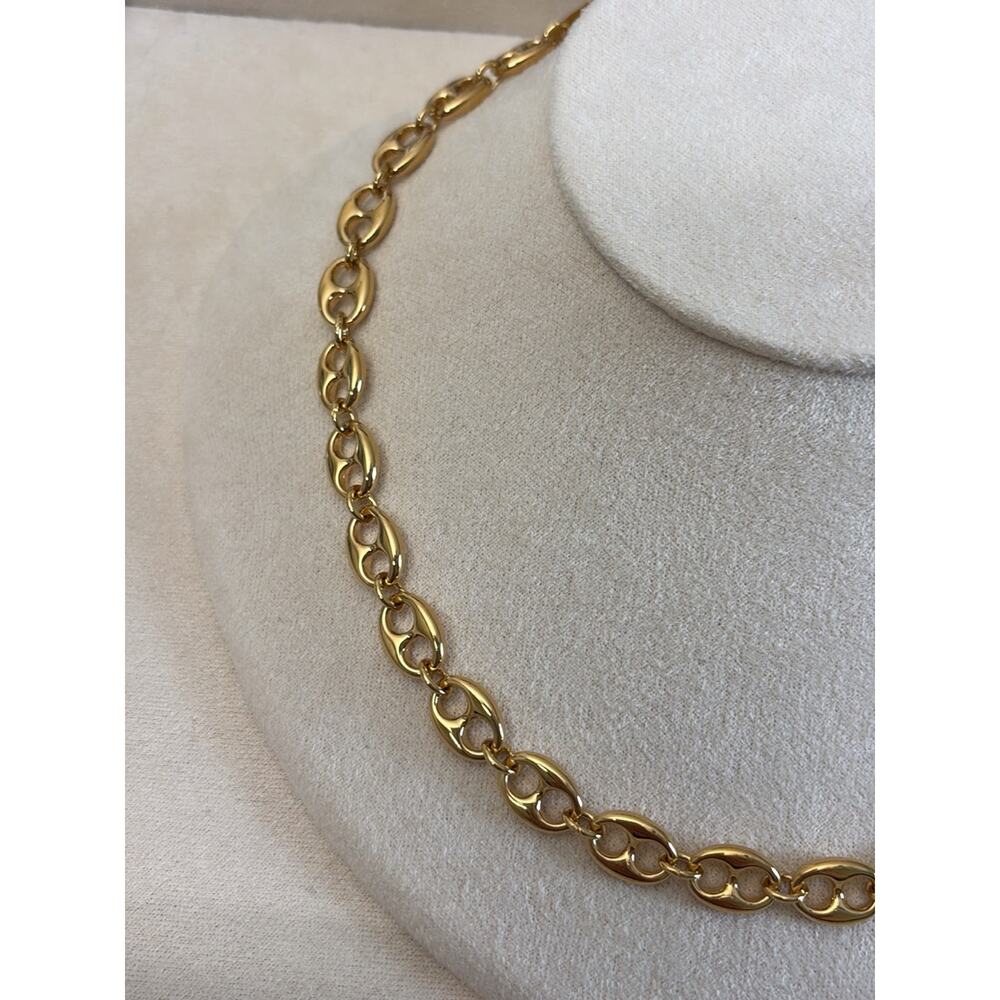 D’Orlan Gold Link Chain Necklace for Women - Classic Oval Links - Picture 2 of 3